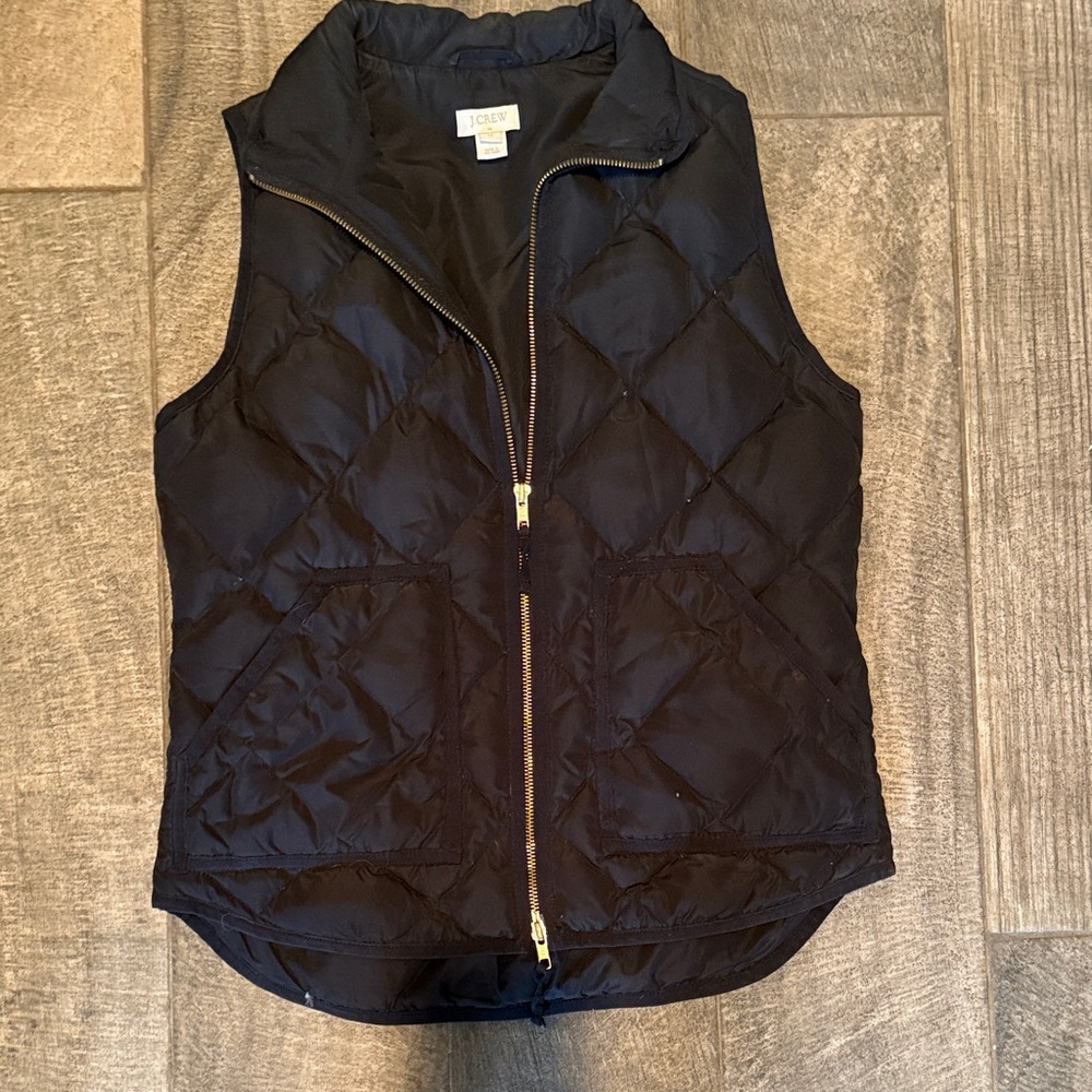 J Crew Black Quilted Vest for Women